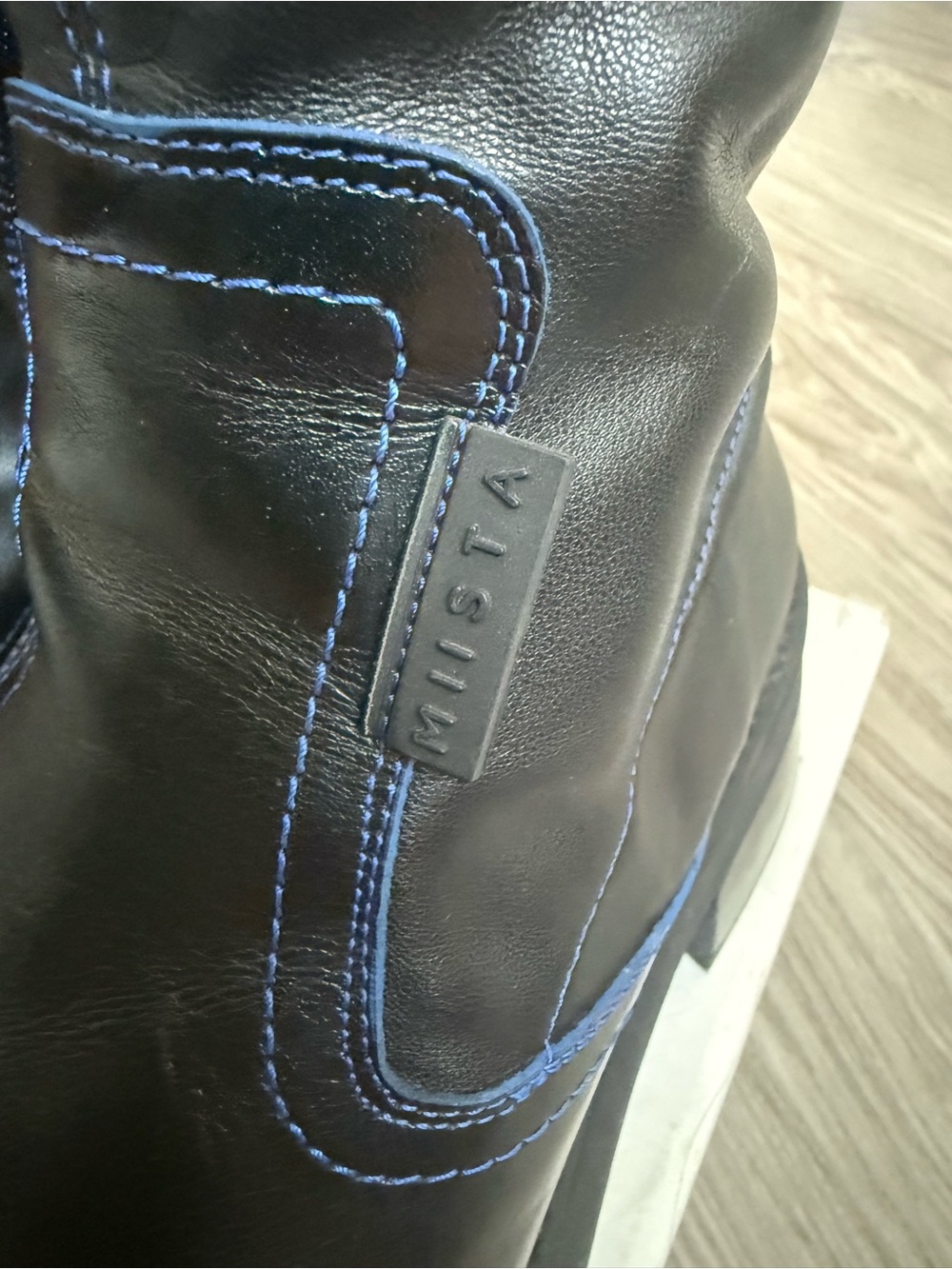 E8 by Miista Oliana in Raven - Black Blue Leather Boots – EU 39 - Picture 9 of 11
